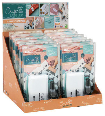 CRAFT LABELER Textil Stempelkissen Set Display (12 Stück)