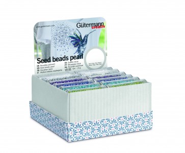 GÜTERMANN Storage Box Seed beads pearl 6/0 - 36