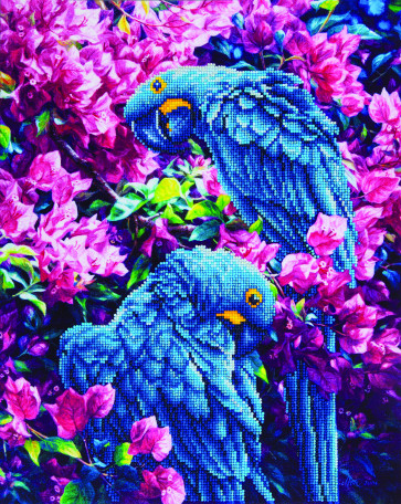 DIAMOND DOTZ Blue Parrots 42x52 cm