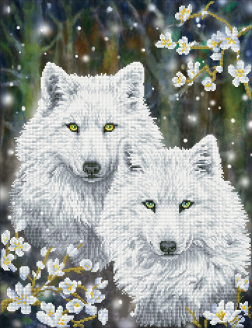DIAMOND DOTZ Winter Wolves 51x66 cm