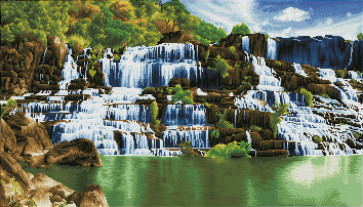 DIAMOND DOTZ Pongour Waterfall 101x57 cm