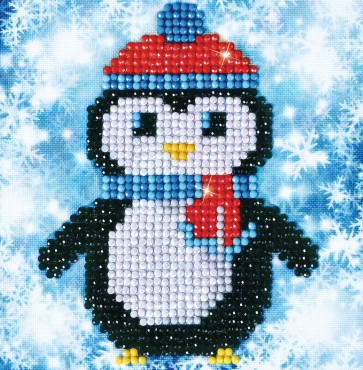 DIAMOND DOTZ Christmas Penguin Picture 13,5x13,5cm  (3 St)