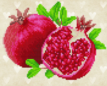 DIAMOND DOTZ Good Fortune Pomegranates 25x20 cm  (2 St)