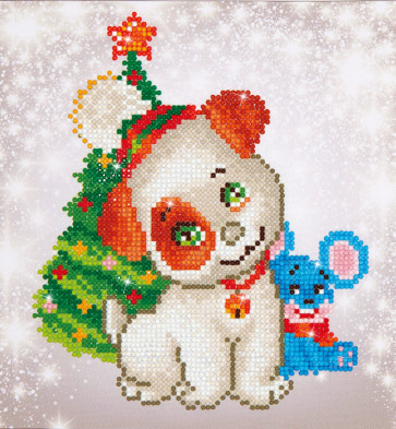 DIAMOND DOTZ Christmas Pup & Mouse 23x25 cm  (2 St)