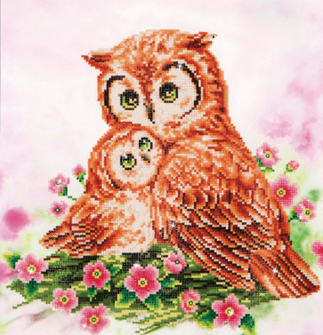 DIAMOND DOTZ Mother & Baby Owl 42x42 cm
