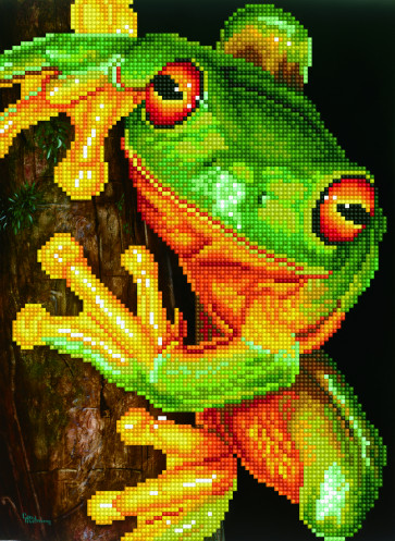 DIAMOND DOTZ Green Free Frog 27x37 cm