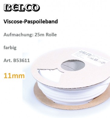 Schrägband-Passepoile Viscose ws,farbig 11mm