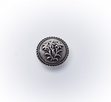 17mm Trachtenknopf mit 3 Edelweiß