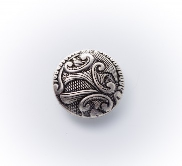 28mm Dirndlknopf Met. Blumen asi