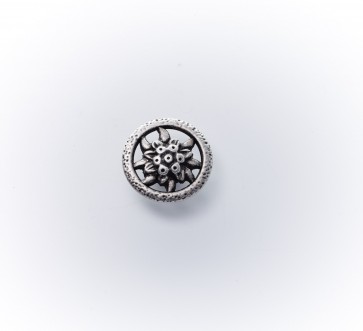23mm Dirndlknopf Met. Edelweiß asi