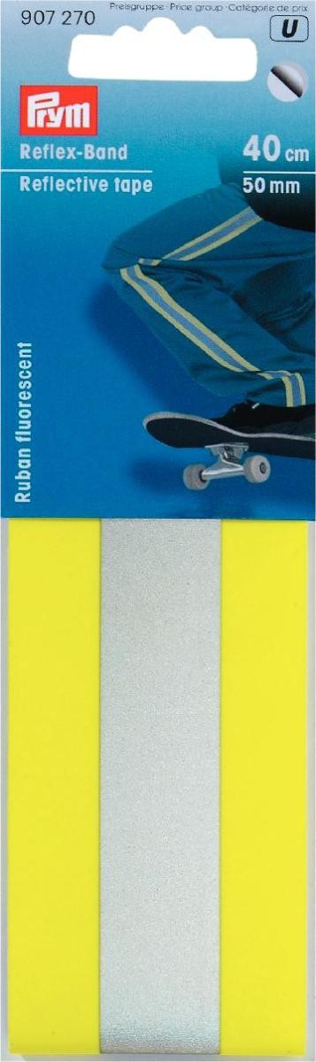 Prym Reflex-Band 50 mm selbstklebend gelb / silber