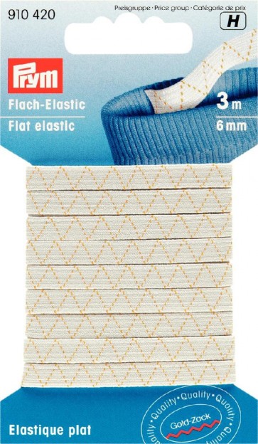 Prym Flach-Elastic 6 mm weiß