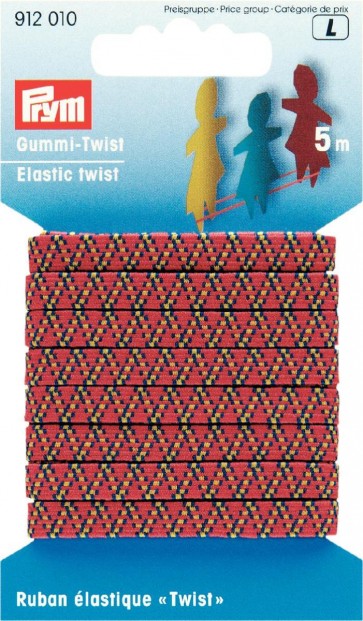 Prym Gummi-Twist 6,5 mm dreifarbig