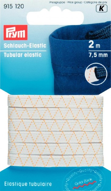 Prym Schlauch-Elastic 7,5 mm weiß