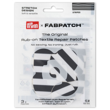 Prym Rub-on Patch STRETCHDE. s/w Streifen 3St #
