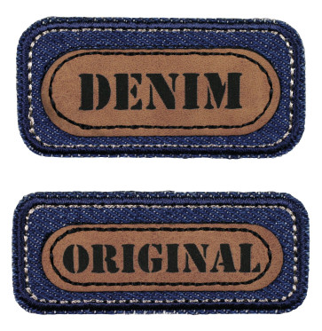 Prym Applikation Jeans DENIM, blau/braun #