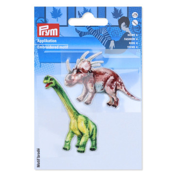 Prym Appl.Dinos aufb./selbst.grün-braun 2St #
