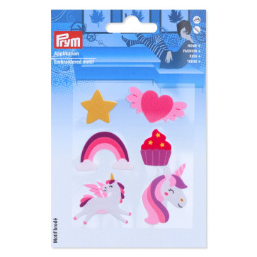 Prym Appl.for girls aufb./selbst. rosa 6St #