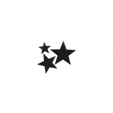 Prym Applikation Sterne selbstklebend/aufbügelbar schwarz glänzend
