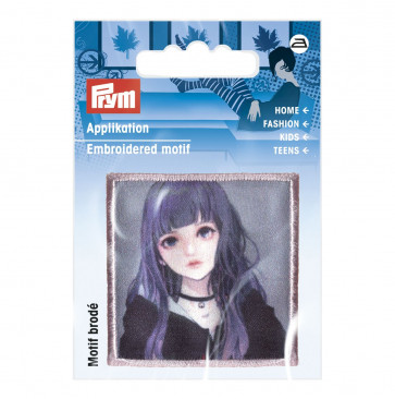 Prym Applikation K-Pop Label Mädchen violette Haare