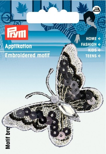 Prym Applikation Schmetterling schwarz/weiß