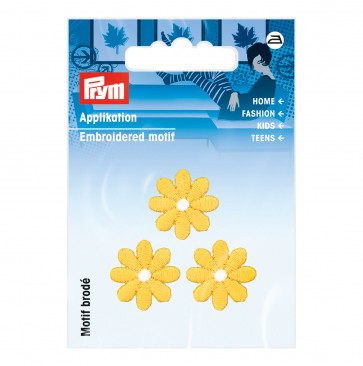 Prym Appl. Blumen klein gelb