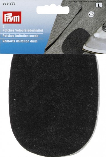 Prym Patches Velourslederimitat 9x13,5 cm grau/blau/schwarz sort.