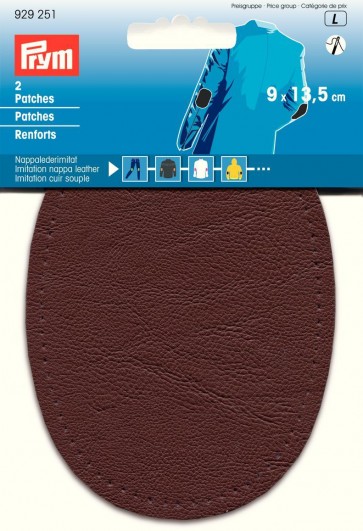 Prym Patches Nappalederimitat (nähen) 9 x 13,5 cm dunkelbraun