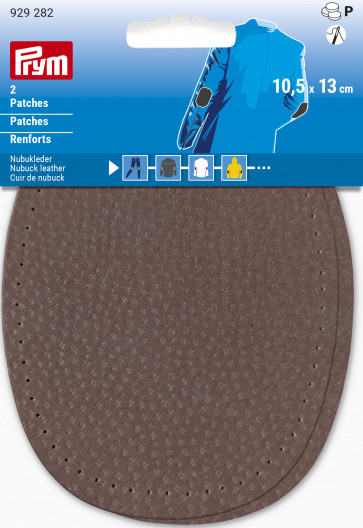 Prym Patches Nubukleder zum Annähen 10,5 x 13 cm braun