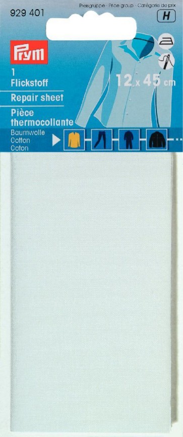 Prym Flickstoff CO (bügeln) 12 x 45 cm weiß