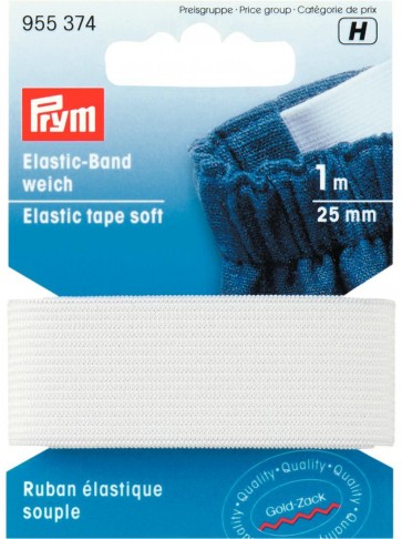 Prym Elastic-Band weich 25 mm weiß