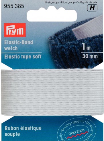 Prym Elastic-Band weich 30 mm weiß