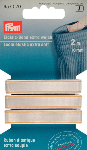 Prym Elastic-Band extra weich 10 mm weiß