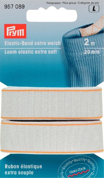 Prym Elastic-Band extra weich 20 mm weiß
