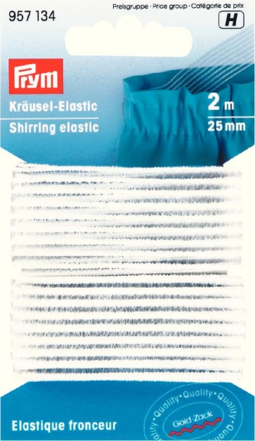 Prym Kräusel-Elastic 25 mm weiß