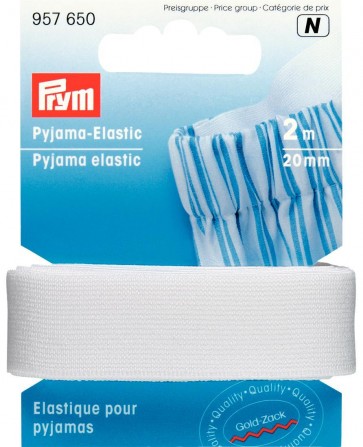 Prym Pyjama-Elastic 20 mm weiß