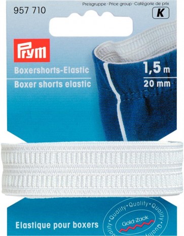 Prym Boxershorts-Elastic 20 mm rohweiß