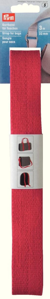 Prym Gurtband für Taschen 30 mm rot
