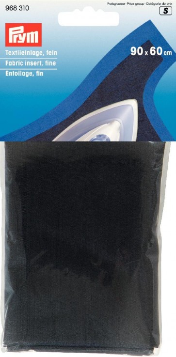 Prym Textileinlage fein (bügeln) 90 x 60 cm schwarz