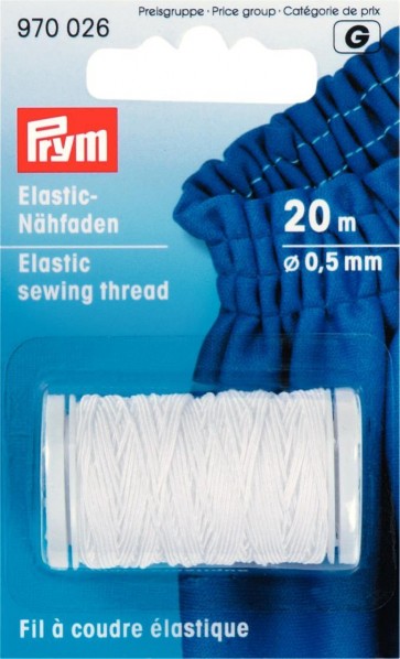Prym Elastic-Nähfaden 0,5 mm weiß