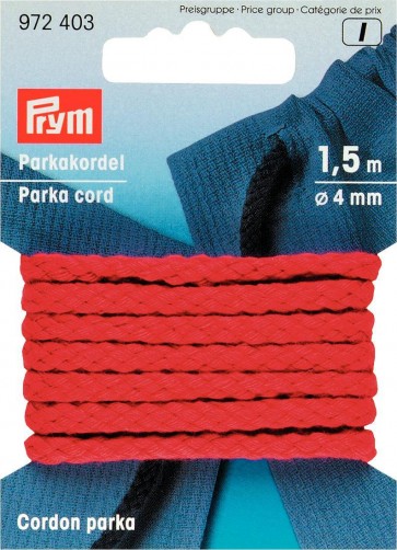 Prym Anorak- und Parkakordel 4 mm rot