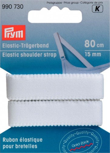 Prym Elastic-Trägerband 15 mm weiß