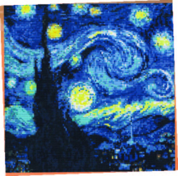 DUFTIN Zähl-Kissen "v.Gogh" m.G. 40x40