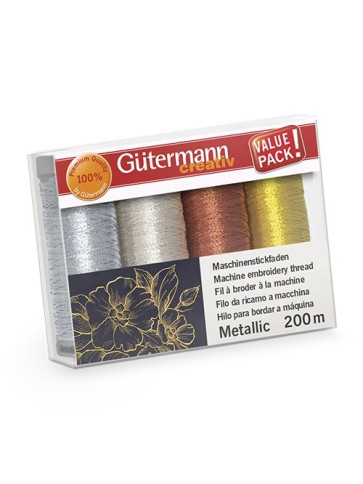 Gütermann Stickfaden-Set Metallic 200m/ 4