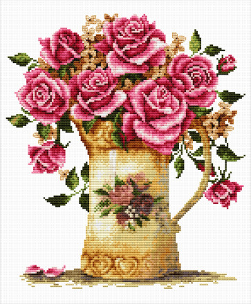 LADYBIRD Stickset Antique Flower Vase 26x29 cm
