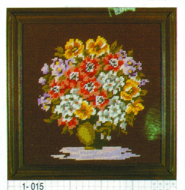 MILLER Gobelin "Blumenstrauß"  ca.24x24