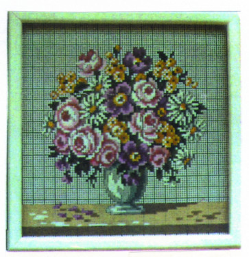 MILLER Gobelin "Blumenstrauß"  ca.24x24