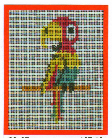 MILLER Sudan-Stramin "Papagei"ca.22x27