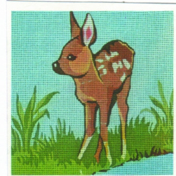 MILLER Gobelin  "Rehkitz"  ca.22x22