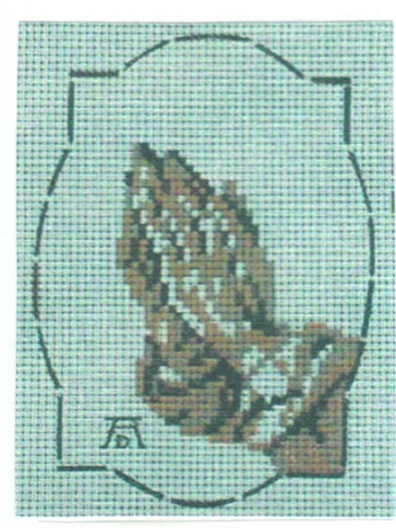 MILLER Gobelin A.Dürer: "B.Hände" 3x ca.10x10